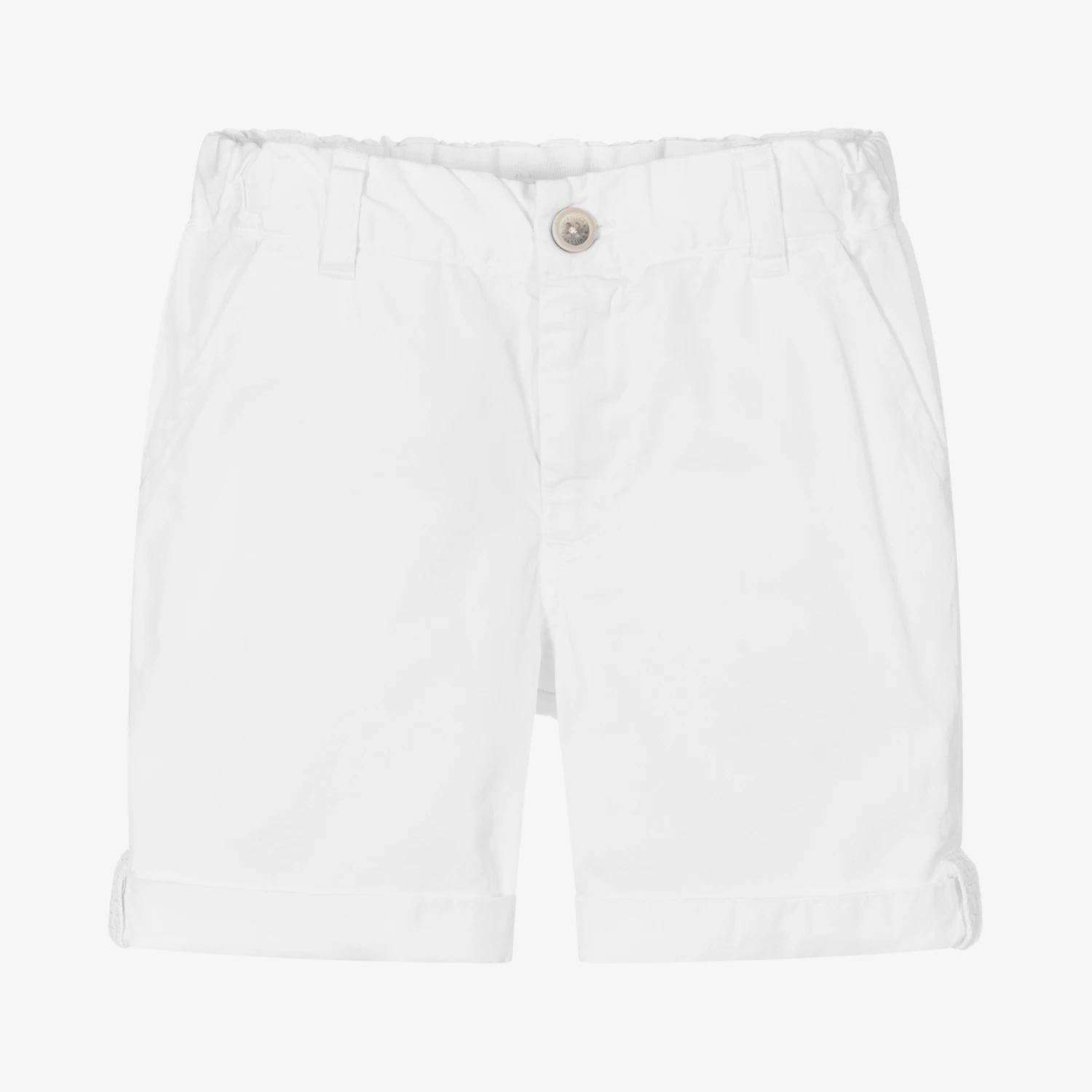 Laranjinha Boys White Cotton Shorts 1 Laranjinha Boys White Cotton Shorts
