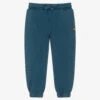 Lyle & Scott Boys Blue Cotton Logo Joggers