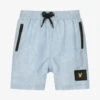 Lyle & Scott Boys Blue Marbled Swim Shorts