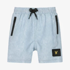 Lyle & Scott Boys Blue Marbled Swim Shorts