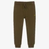 Lyle & Scott Boys Green Cotton Logo Joggers