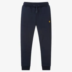 Lyle & Scott Boys Navy Blue Cotton Joggers