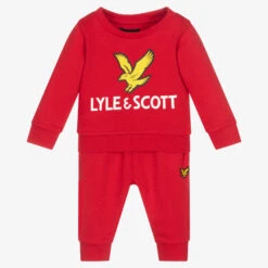 Lyle & Scott Boys Red Cotton Tracksuit