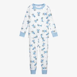 Magnolia Baby White Pima Cotton Ski Pyjamas