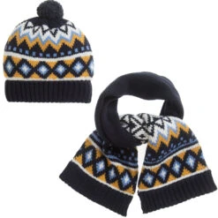 Mayoral Baby Boys Navy Blue Hat Set