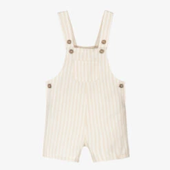 Mayoral Beige & Ivory Dungaree Shorts