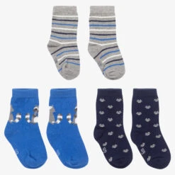 Mayoral Blue & Grey Socks (3 Pack)