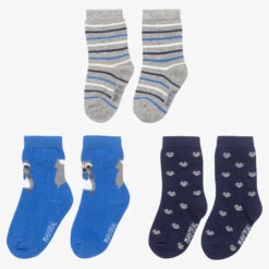 Mayoral Blue & Grey Socks (3 Pack) -The Little Outfit Sales Store mayoral blue grey socks 3 pack 473291 30265b6527cfeca6d60919b610dc7bef108e5186