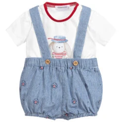 Mayoral Newborn Blue & White Shorts Set