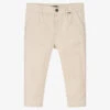 Mayoral Boys Beige Cotton & Linen Trousers