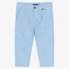 Mayoral Boys Blue Cotton & Linen Trousers
