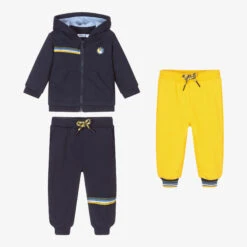 Mayoral Boys Blue Cotton Tracksuit