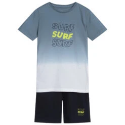 Mayoral Nukutavake Boys Blue Jersey Shorts Set