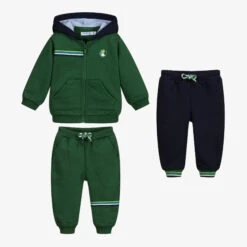Mayoral Boys Green Cotton Tracksuit