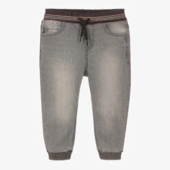 Mayoral Boys Grey Jersey Jogger-Fit Jeans