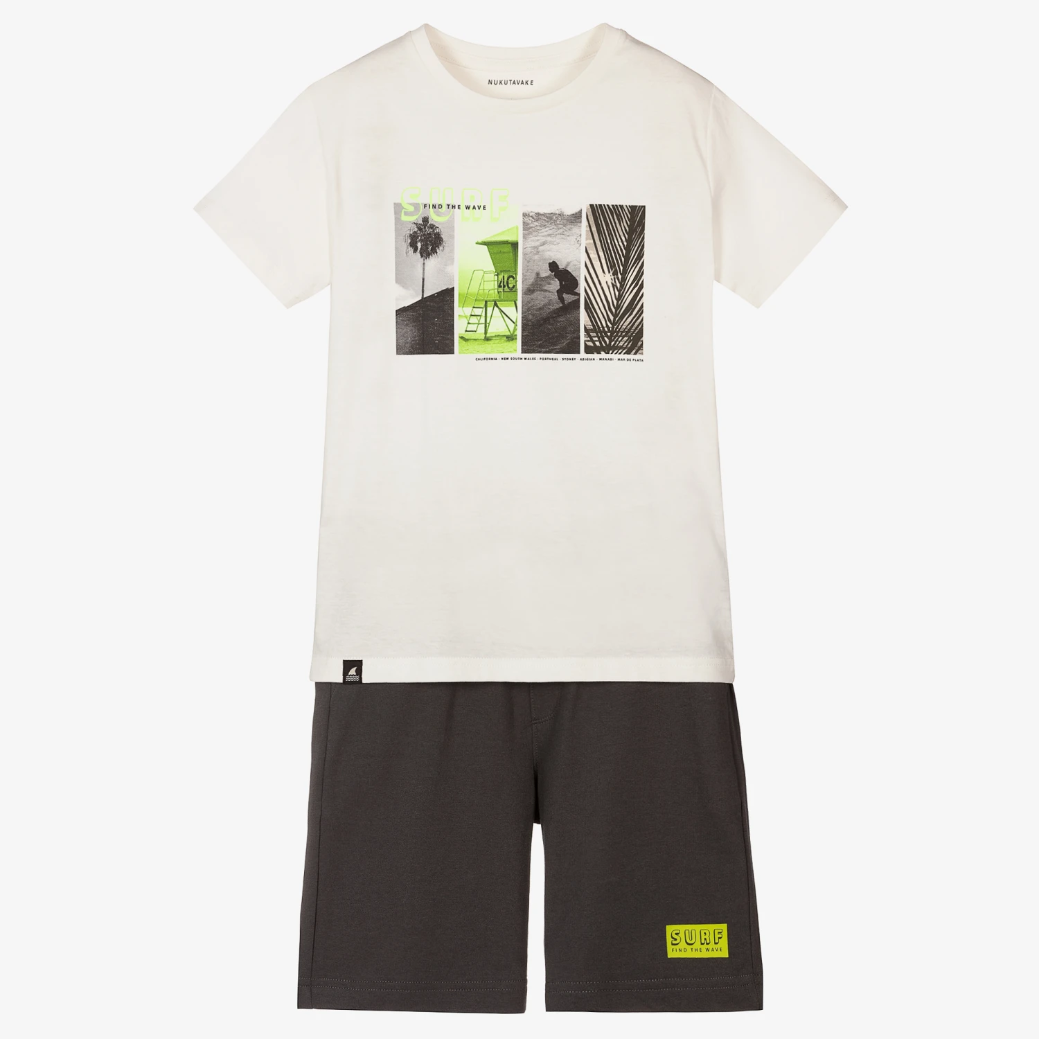 Mayoral Nukutavake Boys Ivory & Grey Shorts Set 1 Mayoral Nukutavake Boys Ivory & Grey Shorts Set