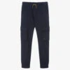 Mayoral Nukutavake Boys Navy Blue Cotton Cargo Trousers