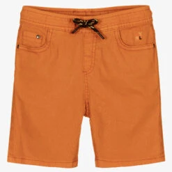 Mayoral Boys Orange Cotton Shorts