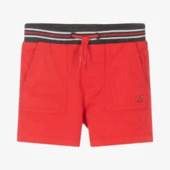 Mayoral Boys Red Cotton Twill Shorts