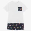Mayoral Boys White & Blue Cotton Ice Lolly Pyjamas