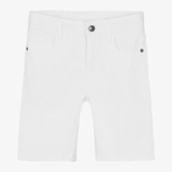 Mayoral Nukutavake Boys White Cotton Twill Shorts