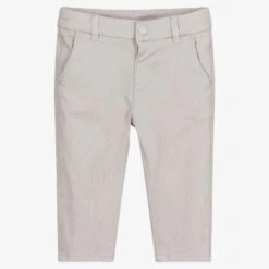 Mayoral Grey Slim Fit Chino Trousers