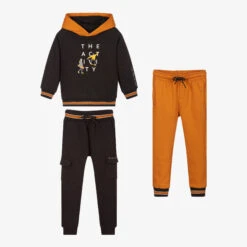 Mayoral Grey & Yellow Tracksuit Set
