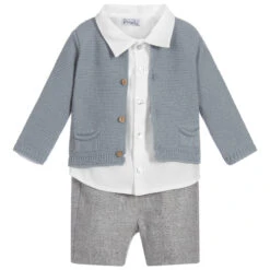 Mebi Blue 3 Piece Shorts Set