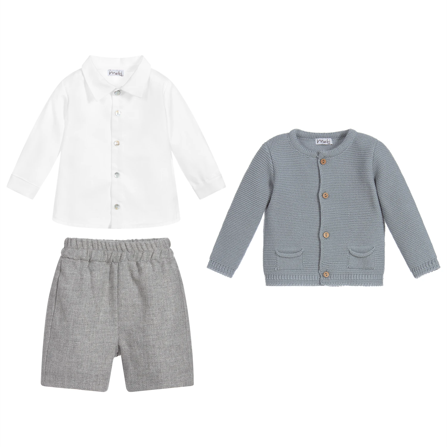 Mebi Blue 3 Piece Shorts Set 2 Mebi Blue 3 Piece Shorts Set - Image 2