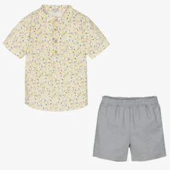 Mebi Boys Yellow Turtle Print Shirt & Grey Shorts Set -The Little Outfit Sales Store mebi boys yellow turtle print shirt grey shorts set 485635 2a6831fa0c726deb0793e7c72717465ffda5ec12