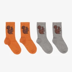 Mini Rodini Grey & Orange Squirrel Socks -The Little Outfit Sales Store mini rodini grey orange squirrel socks 410098 2e0b1ca88dd1b052bb69cab10c7e2528f9a991d7