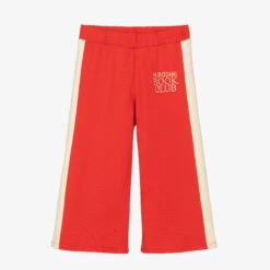 Mini Rodini Red Organic Cotton Book Club Joggers