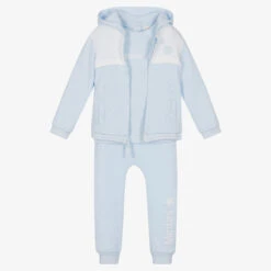 Mintini Baby Boys Blue Cotton Tracksuit Set
