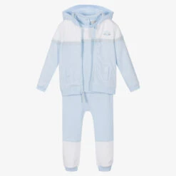 Mintini Baby Boys Blue & White Tracksuit Set