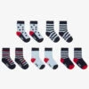 Minymo Blue & Red Socks (5 Pack)