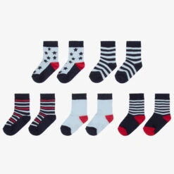 Minymo Blue & Red Socks (5 Pack) -The Little Outfit Sales Store minymo blue red socks 5 pack 452063 a8faa4288ae594bbc960373ba57c3d60e6c38ccc