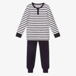 Minymo Boys White & Blue Pyjamas