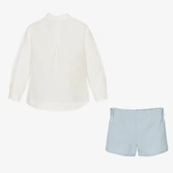 Miranda Boys Ivory & Blue Linen Shorts Set -The Little Outfit Sales Store miranda boys ivory blue linen shorts set 490886 25fe4daa7af0b52a9d3a4ddf6a93ce458459a08a