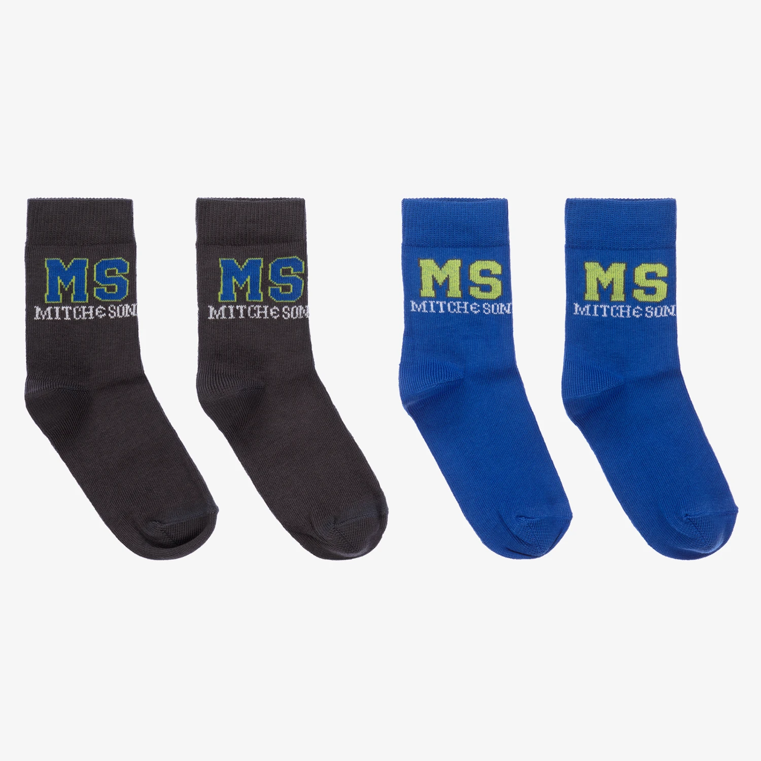 Mitch & Son Blue & Grey Socks (2 Pack) 1 Mitch & Son Blue & Grey Socks (2 Pack)