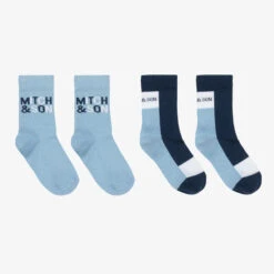 Mitch & Son Blue & White Socks (2 Pack)