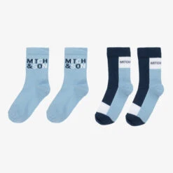 Mitch & Son Blue & White Socks (2 Pack) 5 Mitch & Son Blue & White Socks (2 Pack) -The Little Outfit Sales Store mitch son blue white socks 2 pack 400141 db2b215f5855f6eab42160443c82a3518b09dba0