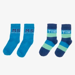 Mitch & Son Boys Blue Cotton Logo Socks (2 Pack) 5 Mitch & Son Boys Blue Cotton Logo Socks (2 Pack) -The Little Outfit Sales Store mitch son boys blue cotton logo socks 2 pack 506897 17a6f8459c624daa2755da8f7f10f9d86f61361d