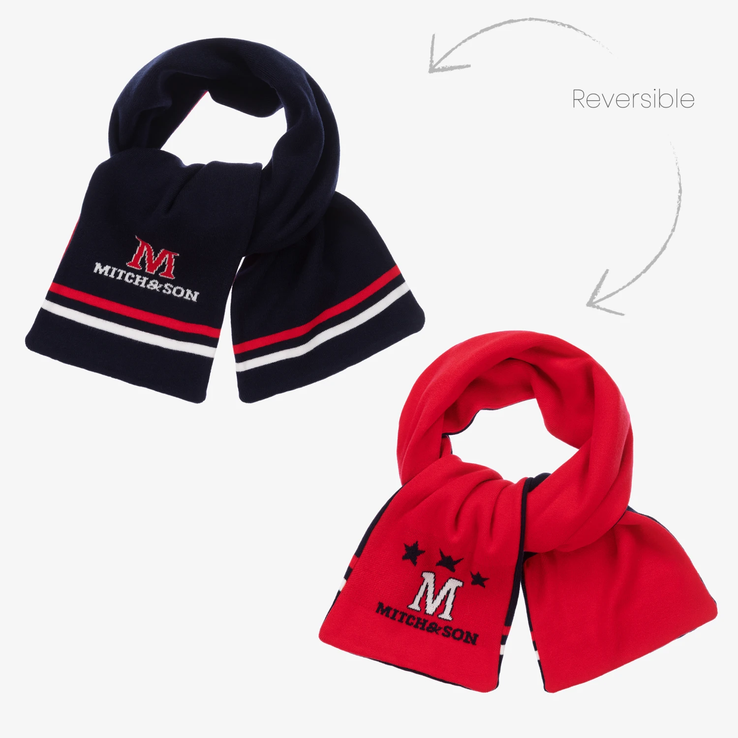 Mitch & Son Boys Blue & Red Scarf (120cm) 1 Mitch & Son Boys Blue & Red Scarf (120cm)