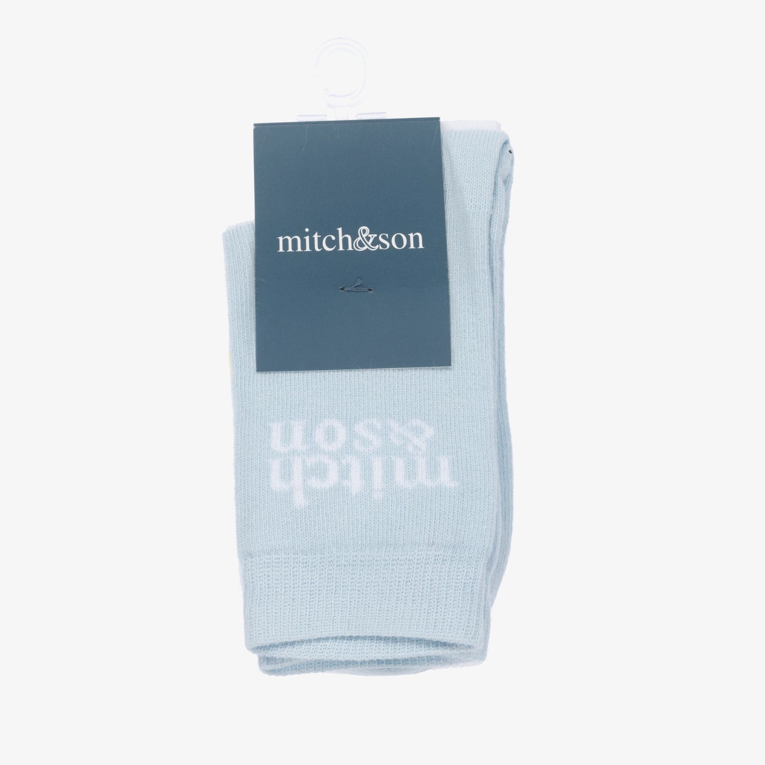 Mitch & Son Boys Blue & White Logo Socks (2 Pack) 3 Mitch & Son Boys Blue & White Logo Socks (2 Pack) - Image 3