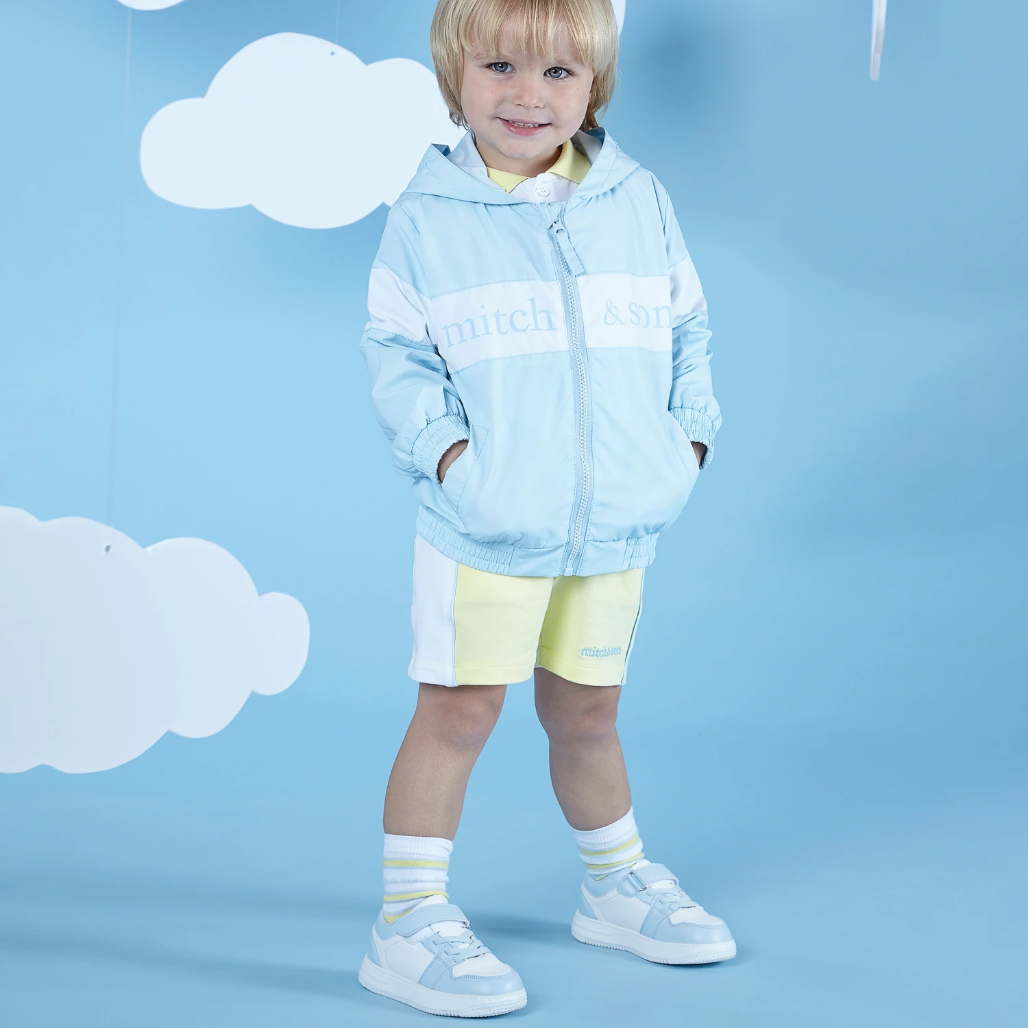 Mitch & Son Boys Blue & White Logo Socks (2 Pack) 5 Mitch & Son Boys Blue & White Logo Socks (2 Pack) - Image 5