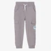 Mitch & Son Boys Grey Cotton Logo Joggers