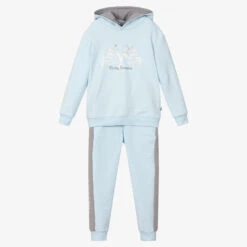 Mitch & Son Boys Pale Blue Hooded Tracksuit