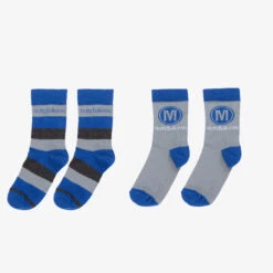 Mitch & Son Grey & Blue Socks (2 Pack) 5 Mitch & Son Grey & Blue Socks (2 Pack) -The Little Outfit Sales Store mitch son grey blue socks 2 pack 400148 b0de9163a7c5966dd8a4f552a87f80e3716721cb