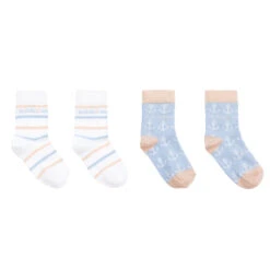 Mitch & Son Logo & Stripe Socks (2 Pack)