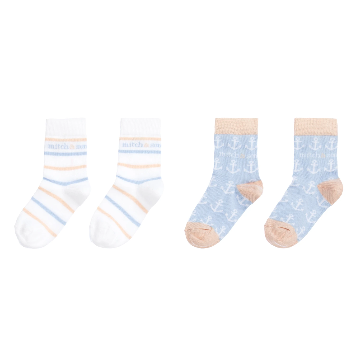 Mitch & Son Logo & Stripe Socks (2 Pack) 3 Mitch & Son Logo & Stripe Socks (2 Pack) - Image 3